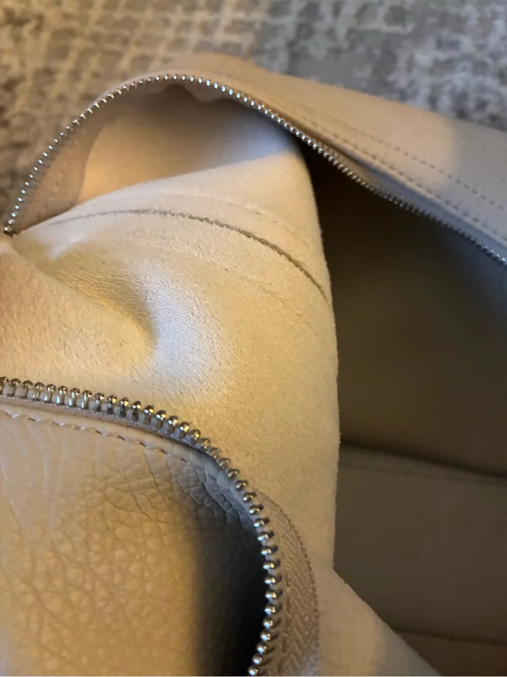 Classic Faux Leather Soft Hobo Shoulder Bag in Light Taupe